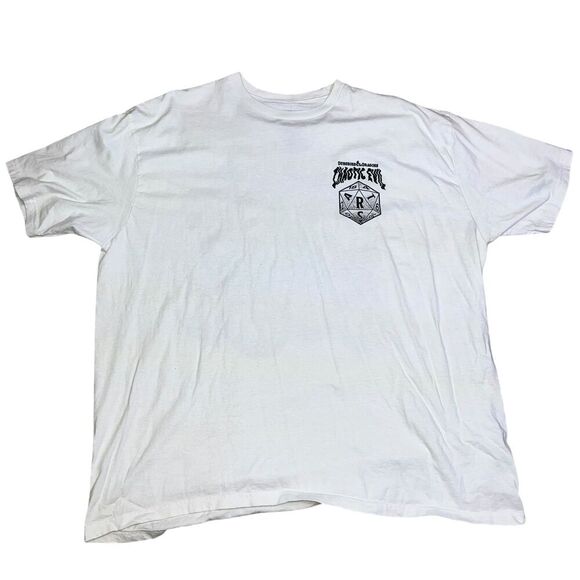 Dungeons and Dragons Chaotic Evil T-Shirt Size XXXL White Short Sleeve - Picture 2 of 7